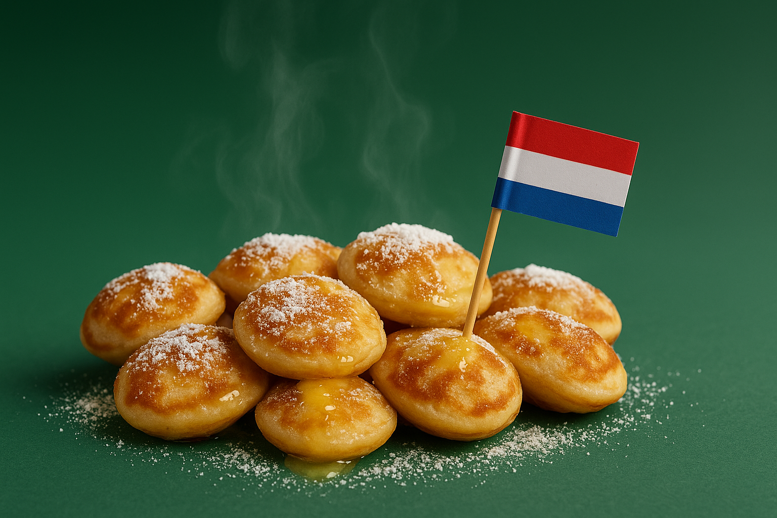 Dutch mini-pancakes, poffertjes