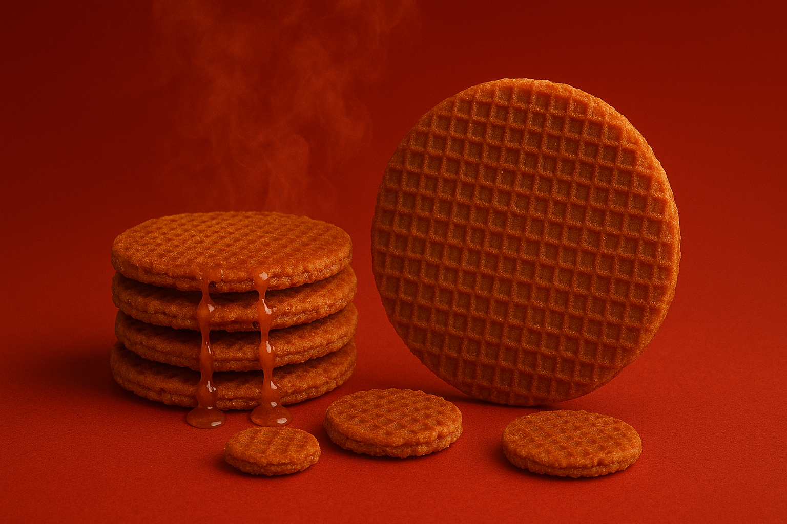 Stroopwafel, stroop, wafel, syrupwaffle