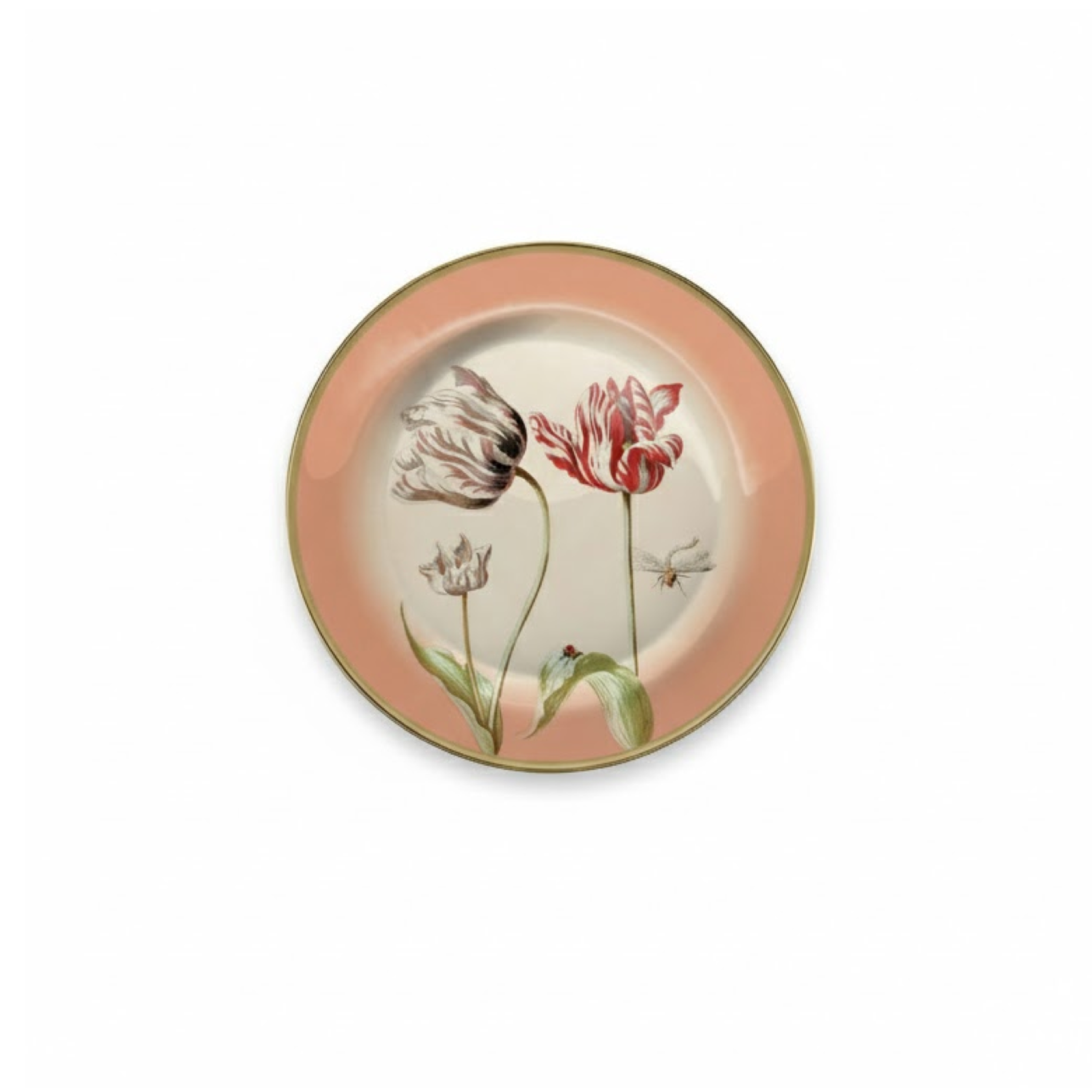Tin plate 16 cm - Tulips red